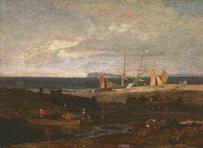 Una escena en la costa inglesa de Joseph Mallord William Turner